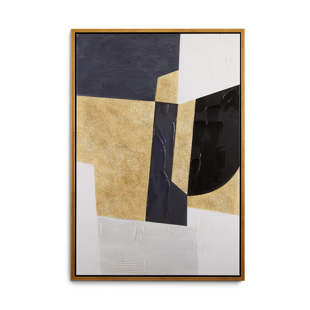 Wall Art: White, Black and Gold